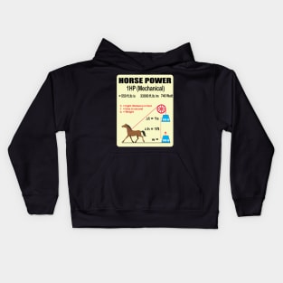 Horsepower Explanation Mechanical to electrical  horse power posters for Electrical and Mechanical engineers Kids Hoodie